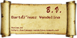 Bartánusz Vendelina névjegykártya